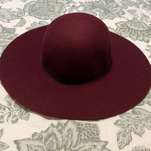 Old Navy Maroon Hat; 100% wool